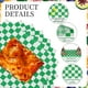 thumbnail image 3 of Uxcell 150 Pcs Hojas de Papel encerado para Alimentos, 8.7 x 8.7 Pulgadas Hojas de Papel para Envolver a Prueba de Grasa, Forros de Cesta de Comida a Cuadros para Sándwich, Hamburguesa, Pan, Verde, 3 of 7