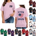 thumbnail image 4 of COMVALUE 250Th Anniversary USA Shirt Womens 1776-2026 250Th Anniversary American Flag Graphic Tshirts (Black, XXL), 4 of 9