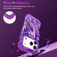 thumbnail image 3 of CASEFIV for iPhone 17 Pro Max Case,Glow in The Dark Three Layer Heavy Duty Shockproof Protection Hard Plastic Bumper +Soft Silicone Rubber Protective 6.9 inch Case,Purple Owl, 3 of 7