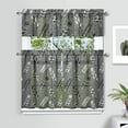 thumbnail image 2 of Kitchen Curtains 36 Inch Short - 3 Panel Set, Rod Pocket Window Curtain, Boho Floral Tribal Style, 100% Polyester for Farmhouse, Kitchen, Cafe, Bedroom, Easy Wash, 2 of 6