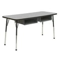 thumbnail image 1 of 18in x 60in Rectangle Premium Thermo-Fused Table 2 Book Bo x es Grey/Black/Black - Standard Ball, 1 of 2