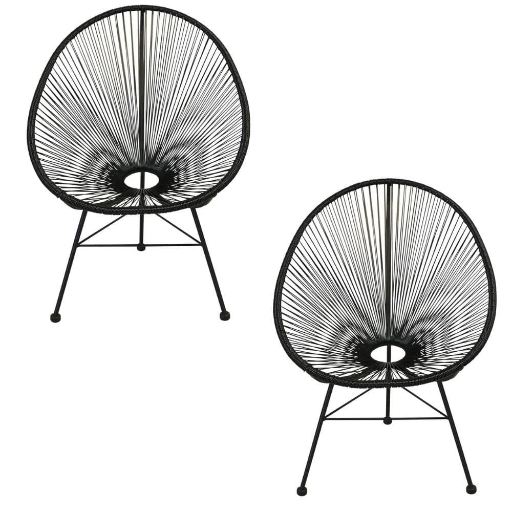 ACAPULCO CHAIR Wire Chair IN BLACK SET OF 2