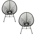 thumbnail image 1 of ACAPULCO CHAIR Wire Chair IN BLACK SET OF 2, 1 of 7