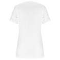 thumbnail image 5 of Bigersell a Line Dresses for Women Casual Fashion V-Neck Solid Color Short Sleeve Short Skirt Dress Wedding Dresses for Female Women's Plus Faux-Wrap Dresses, Style 30718, White XXL, 5 of 5