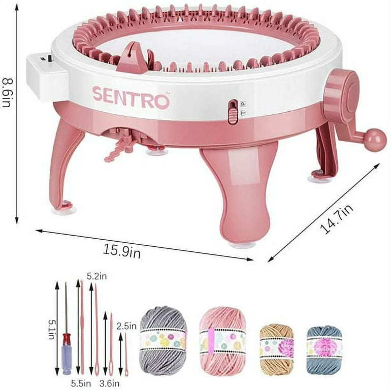 Knitting Machine,48 Needles Smart Knitting Board Rotating Double Knit Loom Machine,Knitting Loom Machine with Row Counter for Kids Children Adults