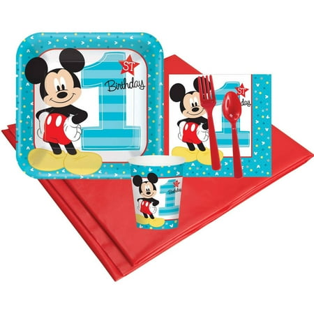 Disney Mickey  Mouse  1st Birthday  8 Party  Pack Walmart  com