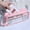 Pink, variant on Large Capacity Pencil Pouch, Transparent Pencil Case PVC Stationery Bag Stratification Clear Window for Office Supplies