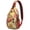 Chic, variant on Hawaiian Hibiscus Sling Backpack, Lightweight Summer Crossbody Bag with Tropical Floral, Jungle Leaves, Palm Leaf and Vibrant Botanical Print