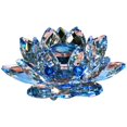 thumbnail image 4 of E Estatuilla de flor de loto de cristal Decoración de boda de San Valentín Colección de artesanía de vidrio Mesa de pisapapeles o, 4 of 5