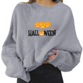 thumbnail image 2 of Sudaderas gráficas de Halloween Yinane Casual manga larga gris 2xl, 2 of 7