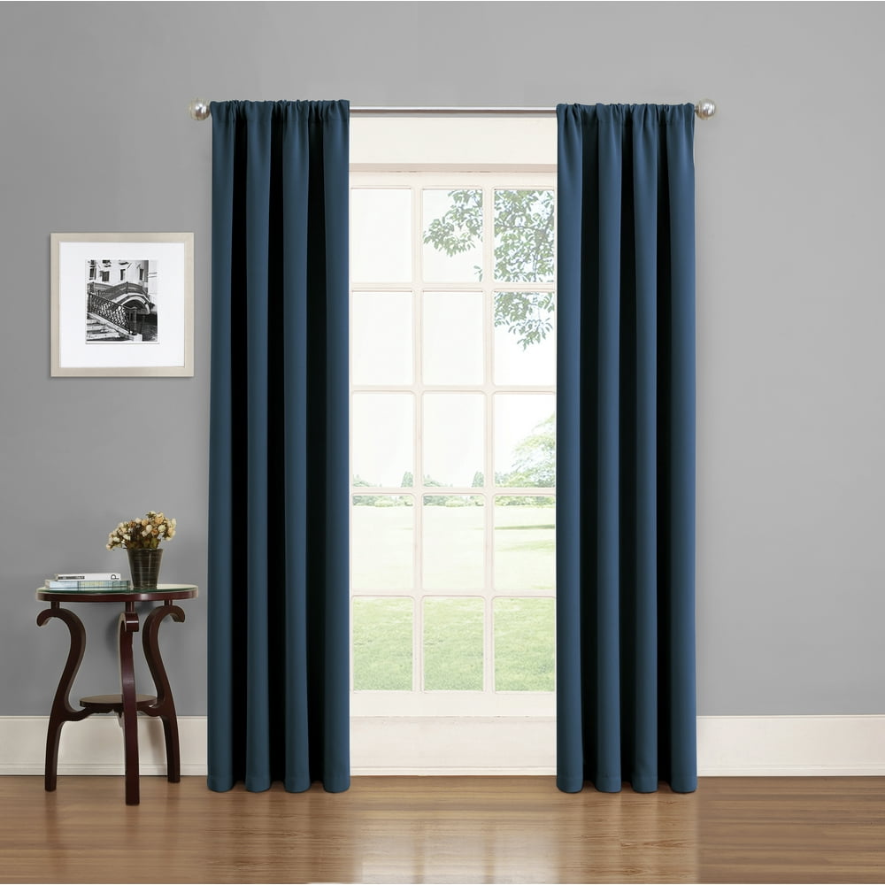 Eclipse Phoenix Blackout Rod Pocket Wide Curtain Panel ,Set of 2, 50 x