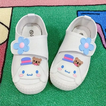 

Anime Hellokittys Kids Cartoon Canvas Shoes Kawaii Melody Kuromi Girl Fashion Soft Shoes Non Slip Flat Shoes Sneakers Cute Gift