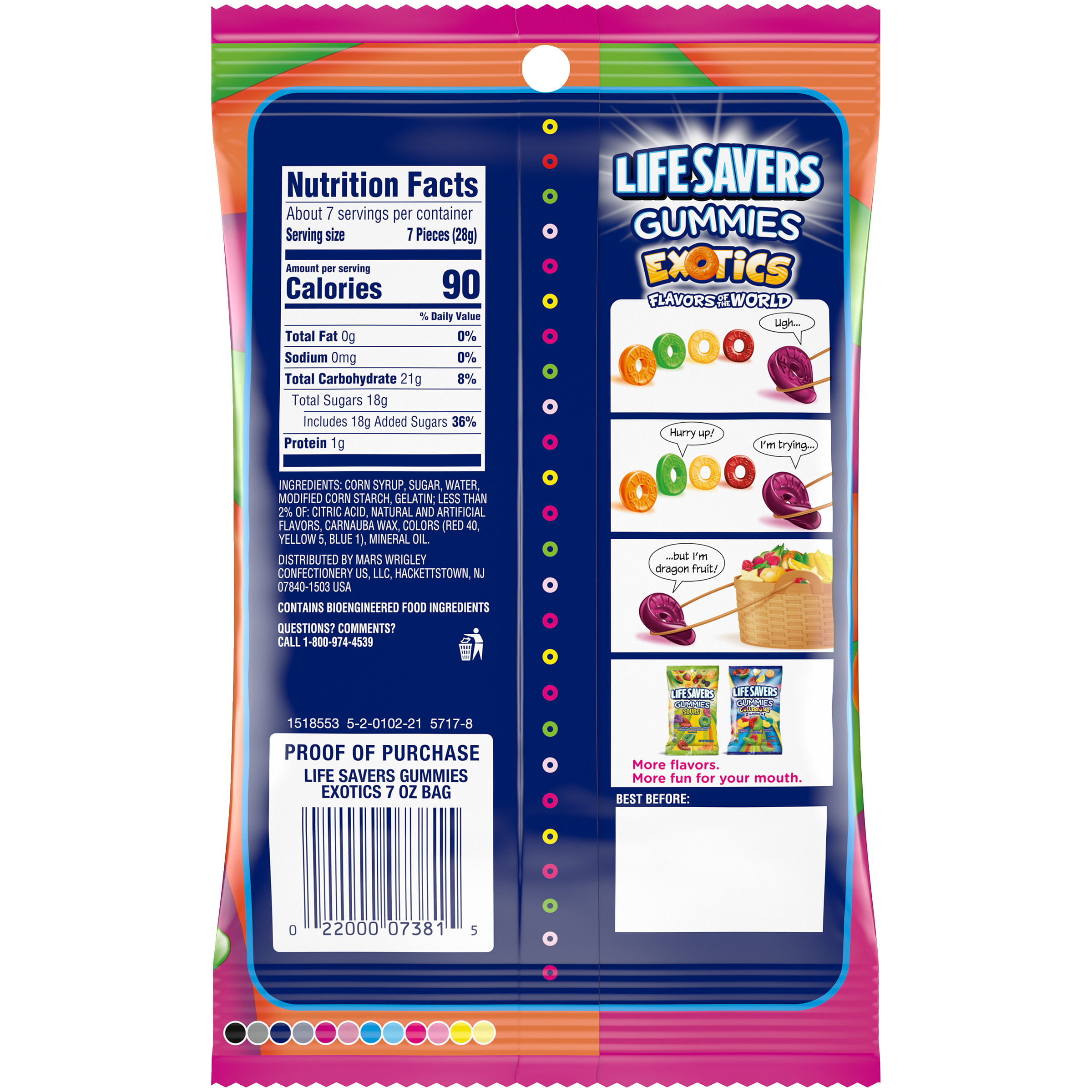Life Savers Exotics Gummy Candy - 7 oz Bag - Walmart.com