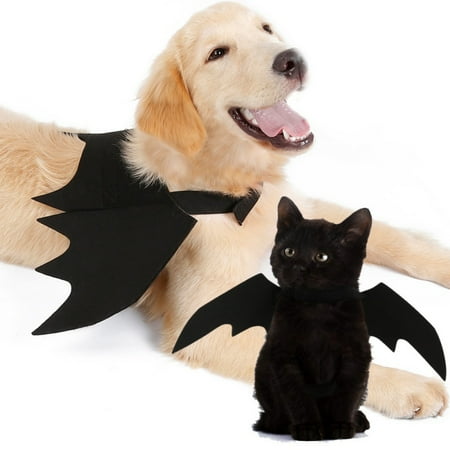 Pet Halloween Cosplay Funny Costume for Dogs Cats Puppies Kittens Black Bat