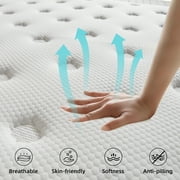 Full Mattress,12 Inch Memory Foam Mattress in a Box, Individual Pocket Spring Mattress with Motion Isolation and Pressure Relief, Medium Firm, CertiPUR-US