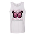 thumbnail image 2 of Wild Bobby Faith Hope Love Butterfly Ribbons Breast Cancer Awareness Men Tank Top, White, X-Large, 2 of 6