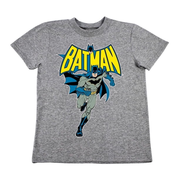 Playera Para Niño Warner Bros Batman Cuello Redondo Manga Corta Talla 6 Gris Jaspe