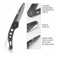 thumbnail image 6 of Kaonry 2pc Stainless Steel Comb, Stainless Folding Beard Comb Portable Multifunction Anti Static Fine to Medium Metal Hair Comb for Men Grooming Combing Hair Beard and Mustache Styling, 6 of 9