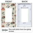 thumbnail image 3 of Yayeee Rocker Switch Wall Plate 2-Gang 4.7"x4.6" Home Decorative Outlet Cover, Cartoon Dog Reading Pattern, 3 of 6