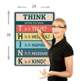 thumbnail image 3 of Think before you speak LAMINATED motivational chart rainbow colors classrooms and educators poster, 3 of 4
