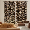thumbnail image 5 of Brown Curtains 42Wx63H Inch Rod Pocket Leopard Print Bedroom Decor for Women Men Wild Safari Animal Skin Pattern Cheetah Fur Retro Wildlife Art Printed Living Room Window Drapes 2 Panels, 5 of 5