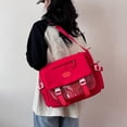 thumbnail image 2 of Leodye 1PCS Large Capacity Messenger Bag Simple Versatile Shoulder Crossbody Bag for School Daily Book Stationery Carrying -13.78x10.24x4.72in, 2 of 7