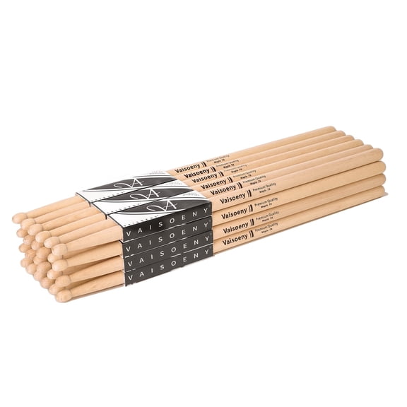 Vaisoeny Drum Sticks,7A Drum Sticks for Adults,12 Pairs Classic Maple Wood Drumsticks for Kids , Professional Musical Instrument Percussion Accessories