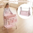 thumbnail image 3 of INFANS Portable Baby Changing Table with Wheels, Foldable Diaper Changing Station with Adjustable Heights, Large Organizer Storage for Newborn Infant, 3 of 9