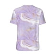 thumbnail image 3 of Rocae Lavender Glitter Foil Stripes for Breathable Men's Baseball T-Shirt Fashionable Casual Baseball Jersey, Moisture-wicking Sportswear, 3 of 9