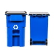 thumbnail image 4 of Set Of 4 Mini Trash & Recycling Cans With Lid & Wheels For Wwe Wrestling Action Figures, 4 of 5