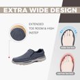 thumbnail image 3 of Mens Canvas Loafers Comfortable Soft Walking Shoes Lightweight Non-slip Driving Shoes Daily Casual Flat Shoes Blue 9 US, 3 of 7