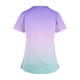 thumbnail image 2 of Tops Cortos para Mujeres V-Cuello Moda Casual con Diseño de Color de Gradiente de Bolsillo, Tela de Estante de Imitación Suave para Uso Diario Y Casero, 2 of 5