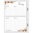 thumbnail image 3 of Inkdotpot 4x6 Inch Recipe Cards (Set of 50) , Thick Double Sided Premium Card Stock- Modern Style White Recipe Notecards for Weddings- Bridal- Baby Shower - Floral Theme, 3 of 6