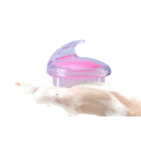 Transparent Shampoo Brush Massage Removable Silicone Cleaning
