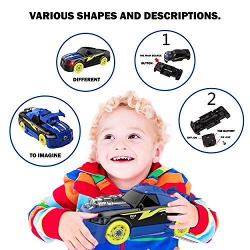 GILOBABY Take Apart Racing Car Christmas Gifts for Kids STEM Toys 26 Pieces Assembly Car Toys with Drill Tool Lights and Sounds