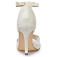 thumbnail image 3 of Sandalias Tacones De Aguja Correa De Tobillo Brillantina Para Mujer blanco 40, 3 of 6