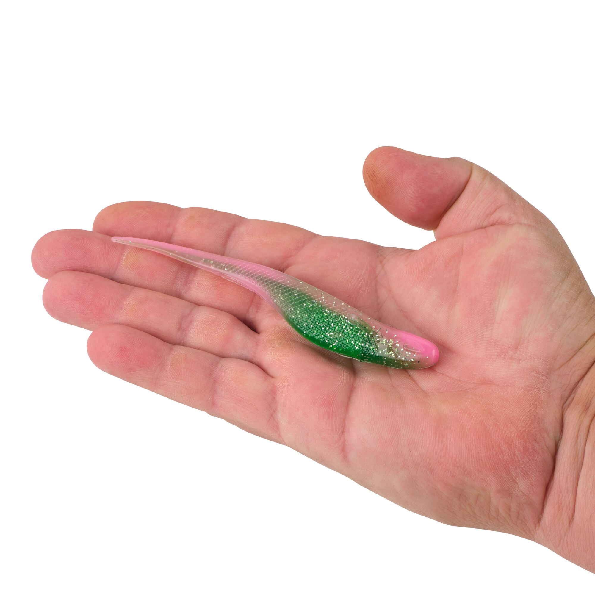 Berkley PowerBait® Saltwater Bonga Shad, 5 in, Jerkbaits, Electric Chicken (10-count)