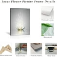 thumbnail image 6 of Zen Canvas Wall Art White Lotus Flower Bloom in Water Picture Prints Wall Decor Framed Grey Painting for Yoga Spa Meditation Spiritual Room Decor (12x18in (30x45cm), Zen Artwork-3), 6 of 6