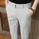 thumbnail image 5 of Con cinturón Trajes de hombre Pantalones Trabajo de oficina Pantalones rectos para hombres Traje coreano Reseñas Muchas prendas de diseñador Vestido de lujo Tela, 5 of 5