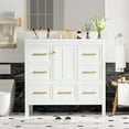 thumbnail image 5 of Harper & Bright Designs 36" Bathroom Vanity Sink Combo, Bathroom Storage Cabinet with Drawers, Single Sink Bathroom Vanity with Soft Closing Doors, White, 5 of 14