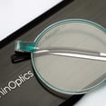 thumbnail image 3 of Always With You ThinOptics Reading Glasses - Ultra Thin and Lightweight Readers with Case - Special Edition Colors - Round Teal 2.0x, 3 of 4