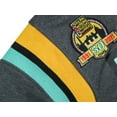 thumbnail image 6 of AACA Men's Varsity Patch Hoodie, Colorblock Pullover Sweatshirt for HBCU Pride, Charcoal/Black Line, 6 of 7