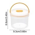 thumbnail image 3 of Round Clear Airtight Food Storage Containers with Handle | Kitchen Pantry Organization and Leakproof Dry Food Jars | Portable Snack, Flour, and Cereal Storage for Home, Travel, and Camping, 3 of 6