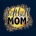 thumbnail image 2 of Softball Mom Animal Print Girl Sports Womenâ€™s Standard V-Neck Tee, Navy, Medium, 2 of 5