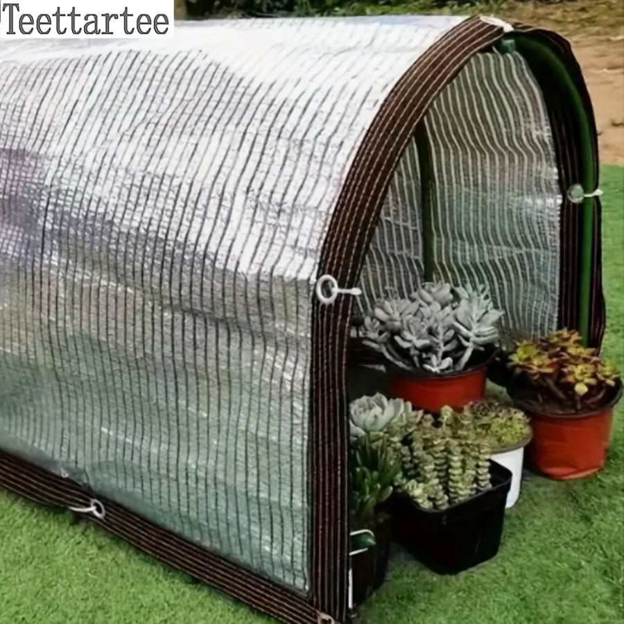 Teettartee Outdoor Reflective Shade Cloth, Silver, 118.1”x 236.2”(3 x 6 m), Aluminum Reflective Sun Shade Cover, Deflect Heat For Cars,Tents,Dog And Hen House, Garden, Patios, Porches, Swimming Pools