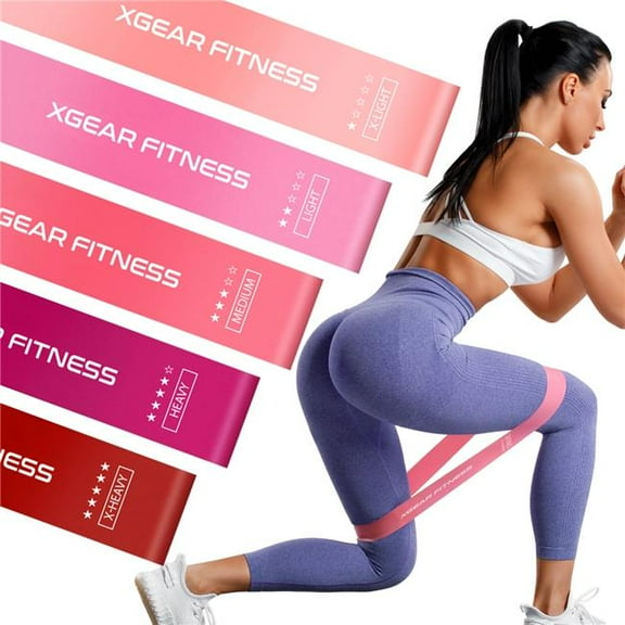 XGear Fitness FIT-XGWLB-SET Womens Loop Resistance Band with Carry Bag - Set of 5