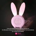 thumbnail image 6 of ABCISI Kids Alarm Clock with Night Light 6 Ringtones, Cute Pink Bunny Digital Alarm Clock for Kids, Touch Control and Rechargeable Sleep Trainer Clock for Boys Girls Bedroom, 6 of 8