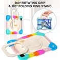thumbnail image 4 of Heavy Duty Shockproof Case for iPad Air 11 2026,Anti drop silicone+PC Layer Protective Case 360 ° Rotating Square Handle Stand With Shoulder Strap,Colorful,For iPad Air 11 2026, 4 of 8