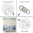thumbnail image 6 of Coastal Bathroom Shower Curtains with Hooks, Ocean Blue Beige Starfish Shells Plant Leaves Vintage Waterproof Fabric Washable Shower Curtain for Home Hotel Bathtub Decor 72x84 Inch, 6 of 9