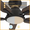 thumbnail image 6 of 52" Flush Mount Ceiling Fan with Remote Indoor LED Light DC Motor Reversible Blades, 6 of 11